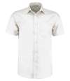 K141 KK141 Kustom Kit Short Sleeve Tailored Poplin Shirt White colour image